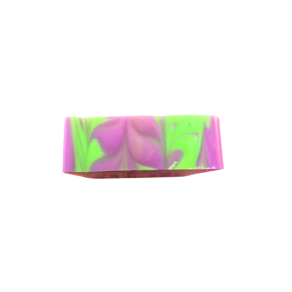 green tea and lemongrass soap bar top view