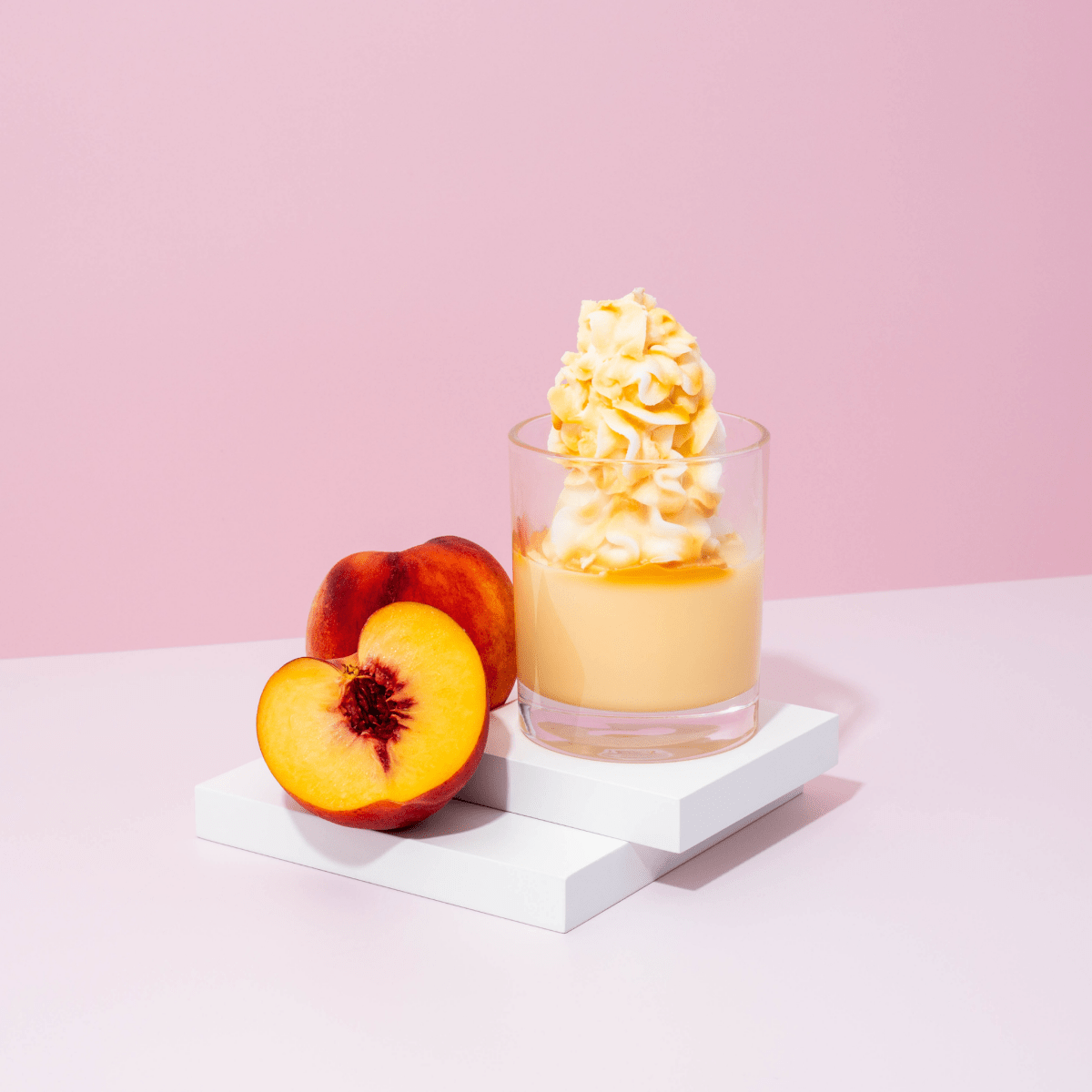 peaches and cream dessert candle