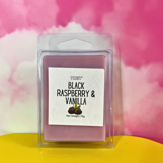 black raspberry and vanilla wax melt