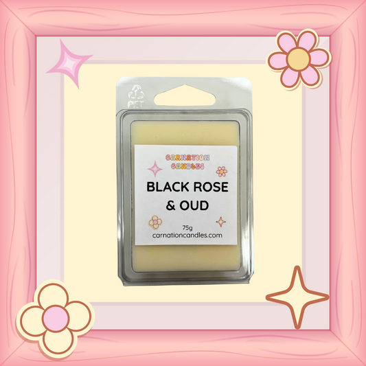 black rose and oud wax melt