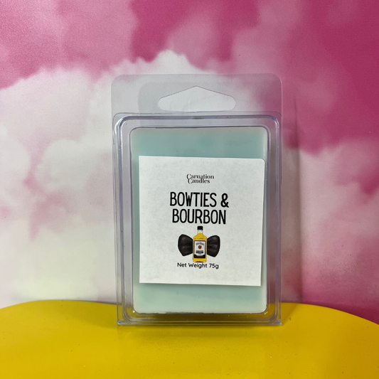 bowties and bourbon scented wax melts