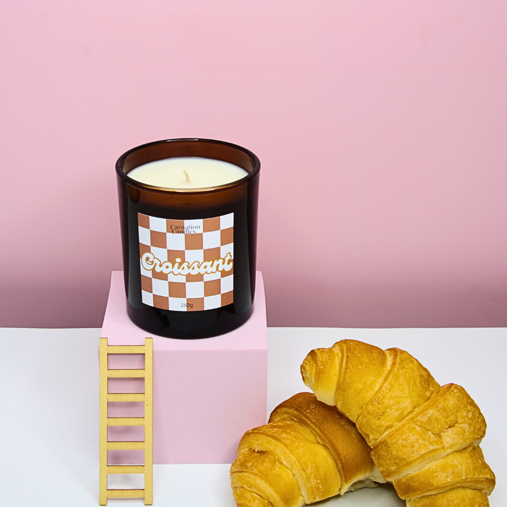 croissant candle top view