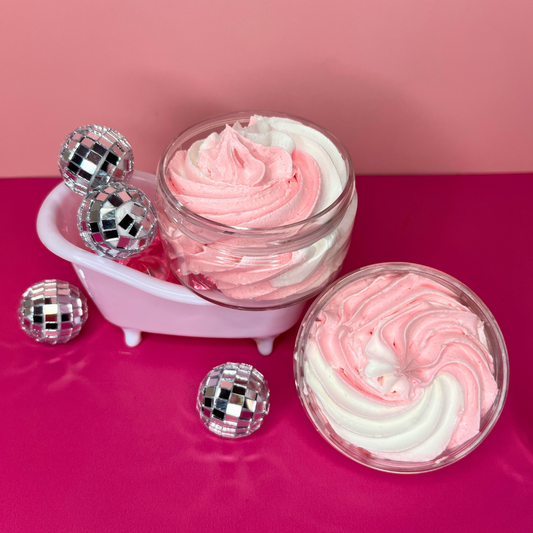 strawberry coconut whipped soap