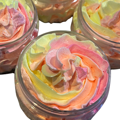 watermelon chupa chup whipped soap close view