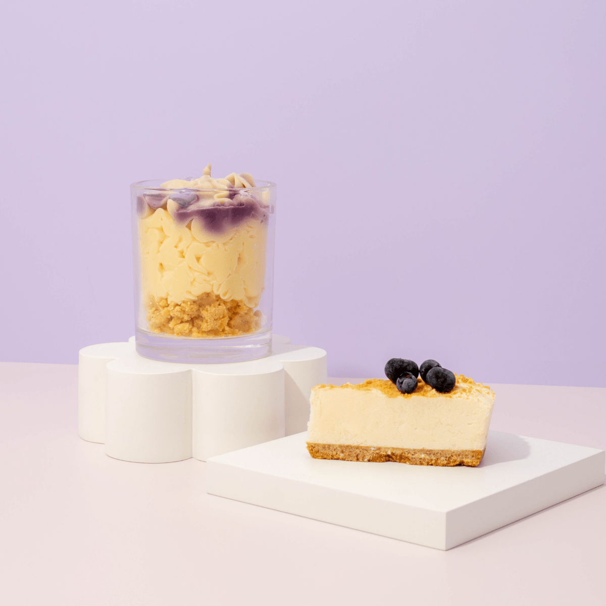 blueberry cheesecake dessert candle 