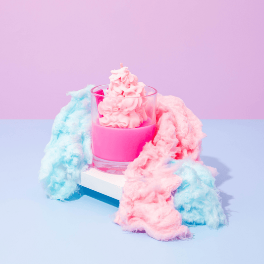 cotton candy dessert candle 
