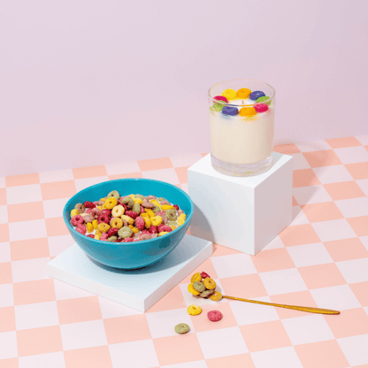 fruit loops dessert candle